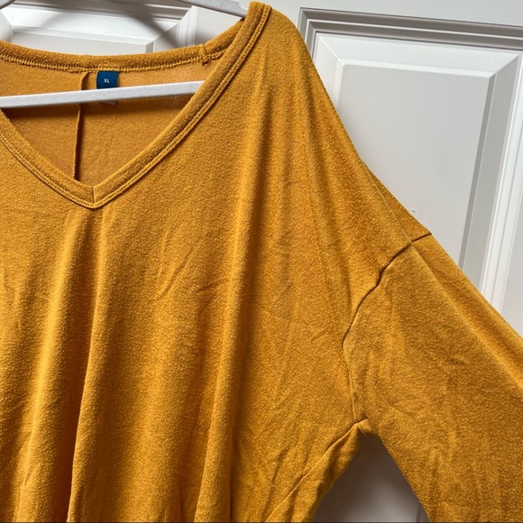 Mustard V-Neck Long Sleeve - Picture 5 of 5
